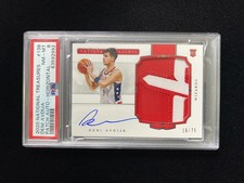 2020-21 National Treasures Deni Avdija RC Rookie Patch Auto RPA 16/75 PSA 8 EB14