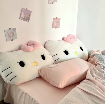 Sanrio Hello Kitty Plushies Soft Hug Pillow Stuffed Anime Back Cushion Sofa Bed
