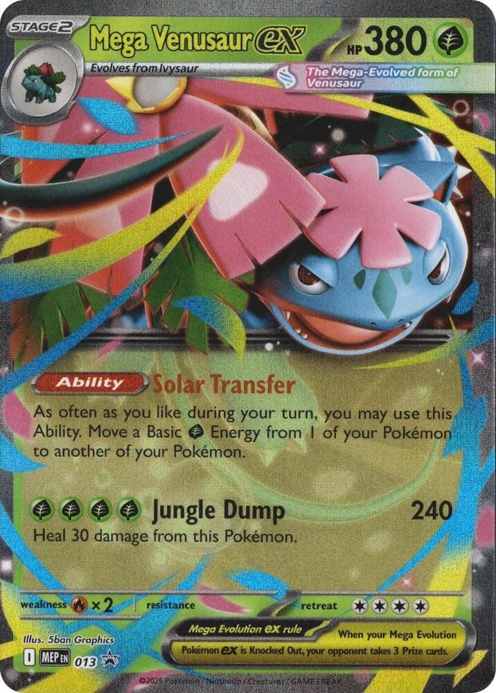 Mega Venusaur ex 013 Holo Promo Pokemon ME: Mega Evolution Promo NM