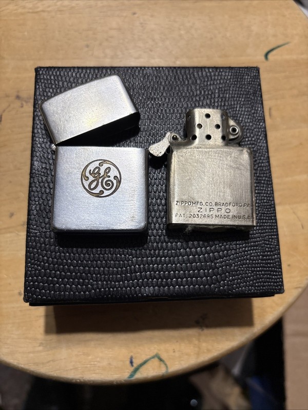 RARE VINTAGE 1937/1950 ZIPPO (GE) LOGO GENERAL ELECTRIC ADVERTISING LIGHTER USA