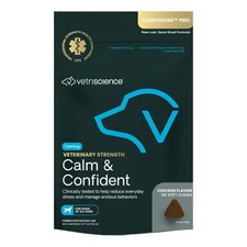 VetriScience Calm  Confident Chews 60ct for Cats  Dogs - L-Theanine Stress Sup