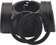 20 Pack Flat Key Ring 1 Inch Metal Keychain Rings for Dog Tag Lanyard Keys