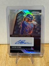 CARSON BENGE 2025 Panini Prizm Silver Prospect Signatures Auto #PS-CB (RC) Mets