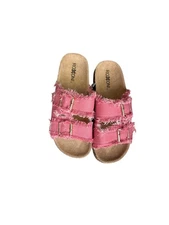 Women's Comfort Flat Sandals Slip Ons Double Buckle Adjustable Straps