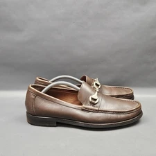 Allen Edmonds Arezzo Shoes Mens Size 10 D Brown Leather Horsebit Loafer Lug Sole