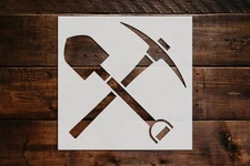 Shovel and Pick Stencil - Art and Wall Stencil