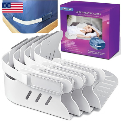 Gaslike Lock Bed Sheet Holders Anti-Slip Pads For Corners 4Pcs Secure Bed