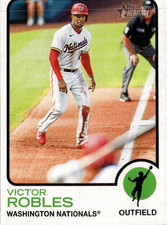 5 CARD LOT - 2022 Topps Heritage - Victor Robles #229 French Text /73