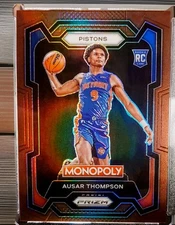 AUSAR THOMPSON /249 (RC, SSP) 🔥 MONOPOLY PRIZM BRONZE #27 ☆ DETROIT PISTONS!