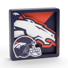 YouTheFan NFL Denver Broncos 3D Logo Series Magnets - Officially Licensed