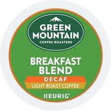 Green Mountain Breakfast Blend Decaf Coffee, Light Roast, K-Cup pods, 96 Count