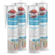 Kraken Bond RTV Silicone All Purpose, 10.1oz 4 Pack – Black
