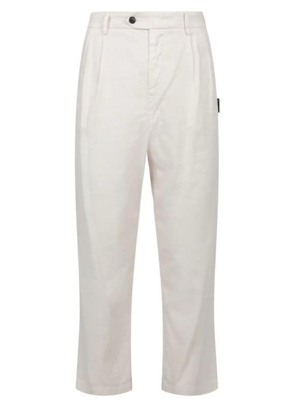 PALM ANGELS Loose Fit Pleated Linen Blend Pants SIZE 46 (30)