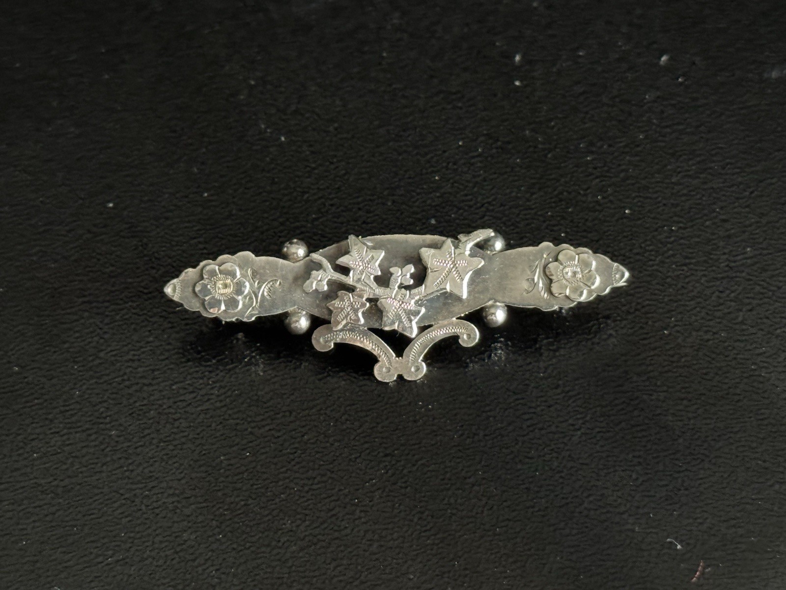 Solid Sterling silver antique Edwardian brooch - … - image 1