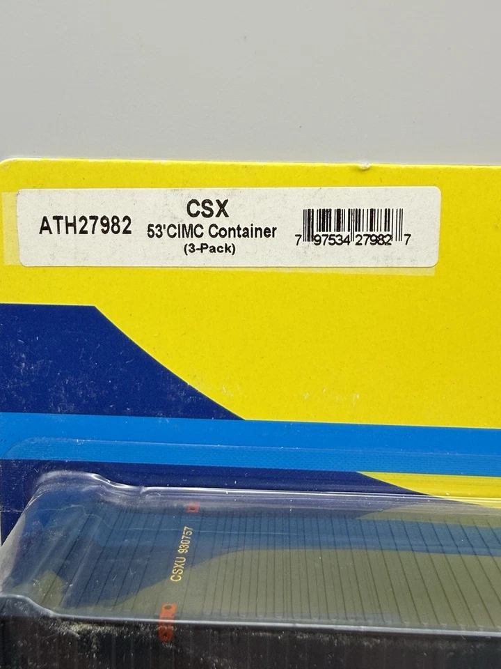 HO Athearn CSX 53’ CIMC Container 3-Pack ATH27982 – Factory Sealed RTR - Image 2 of 2