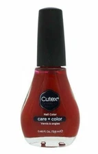 Cutex CARE + COLOR Nail Polish 190 LIPSTICK JUNGLE - Red Cream .46oz NEW Holiday