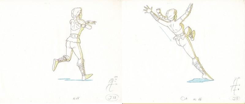 2 Conan The Adventurer Jezmine Prod Animation Cel Drawings Sunbow 1992-3 5n13