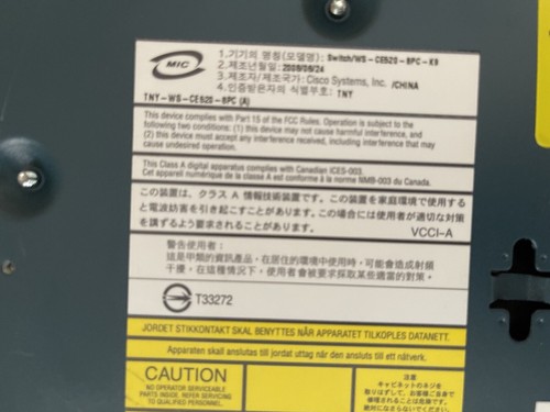 Cisco CE520-8PC-K9 with UK Power Lead Cisco WS-CE520-8PC-K9 -Inc VAT - Picture 8 of 8
