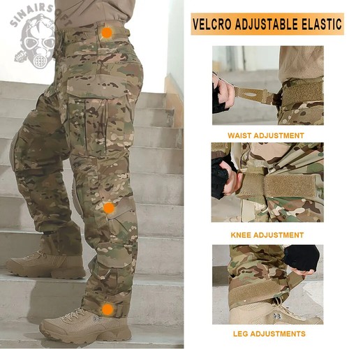 Taktisches Militär G3 Kampfhemd & Hose Knieschützer Uniform BDU Paintball Kleidung - Bild 12 von 14