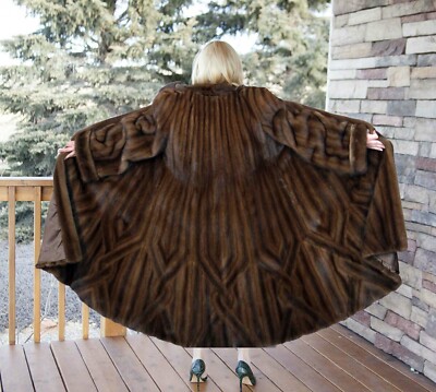 Natural Mink Demi Buff Full Length Coat GORGEOUS!