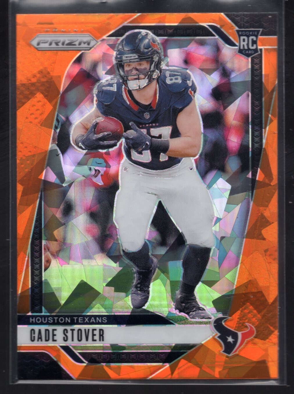 2024 Panini Prizm Orange Cracked Ice #318 Cade Stover (RC)