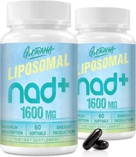 1600 MG Liposomal NAD+ Supplement, NAD+ Boosting Supplement, Similar to