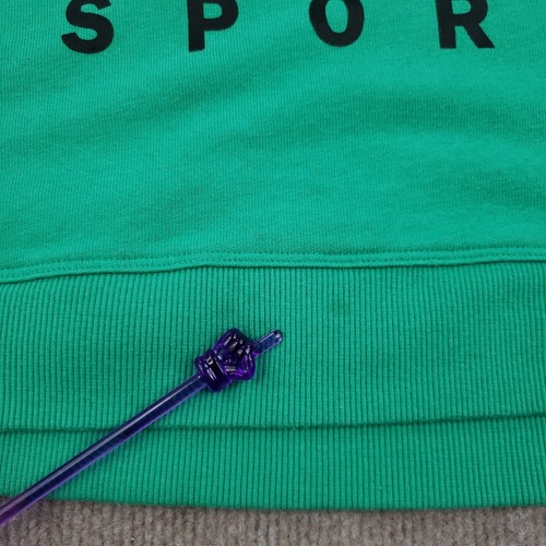 DKNY Sport Sweatshirt Womens Medium Green Pullover Crew Neck Short Sleeve Casual - Picture 8 of 12