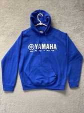 Yamaha Factory Effex Racing Pullover Hooded Sweatshirt medium Blue 63-38