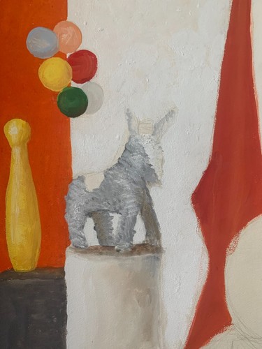 BELLE NATURE MORTE AUX JOUETS SIGNEE 1950 (13) - Foto 5 di 6