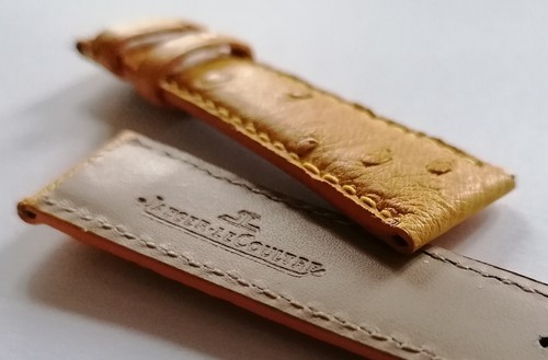 JAEGER LE COULTRE REVERSO CINTURINO WATCH STRAP STRUZZO GENUINE OSTRICH mm.19/16 - Foto 3 di 4