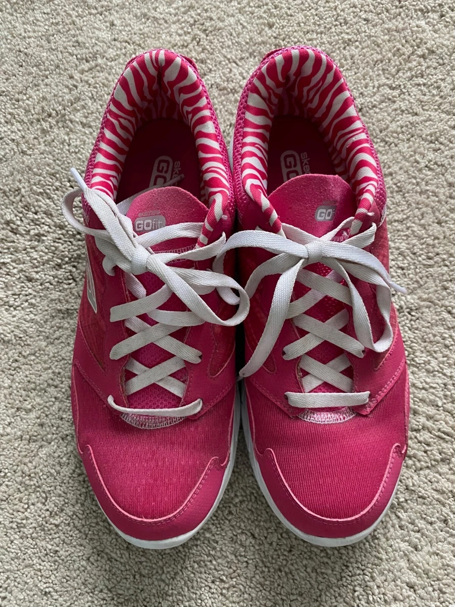SKETCHERS Go Fit Ladies 8.5 Hot Pink 13922 EUC Tennis Running