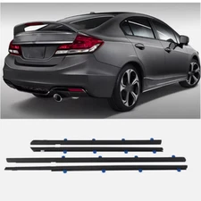 4pc Weatherstrip Window Moulding Trim Seal Belt For 2012-2015 Honda Civic Sedan
