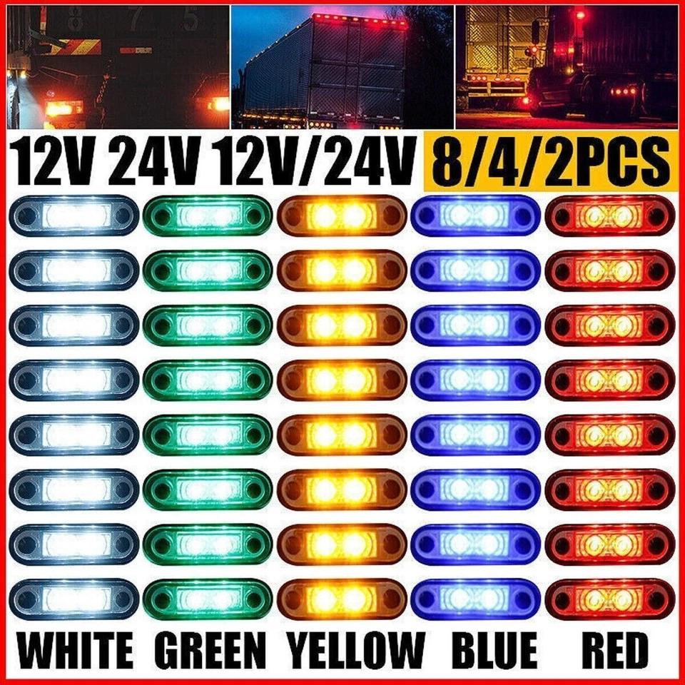 Hella Style LED Marker Light Flush Fit Kelsa Bar Running Lamp 12V 24V Truck UK - Image 2 of 4