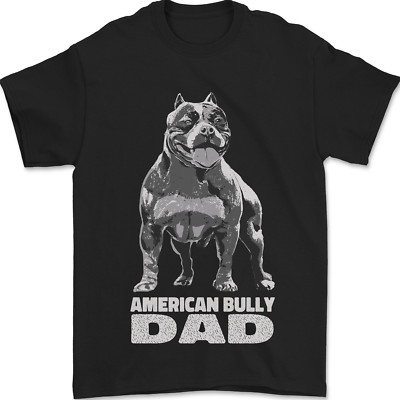 American Bully Dad Lustig Vatertag Hund Herren Maglietta 100% Baumwolle