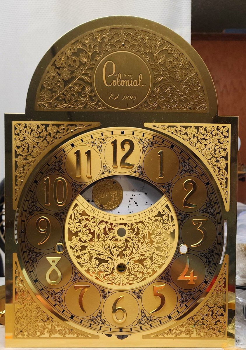 Colonial Of Zeeland Est. 1899 Grandfather Clock Brass Dial