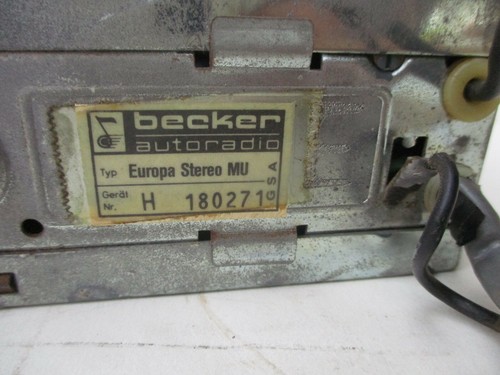 Genuine Vintage Becker Europa MU BC/FM In Dash Car Stereo Radio & Power Supply - Picture 10 of 12