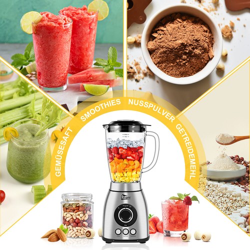 UTEN SL-A01P 1800W Stainless Steel Blender, 1.8L Glass, Multi-Speed, Ice Crush - Picture 4 of 14