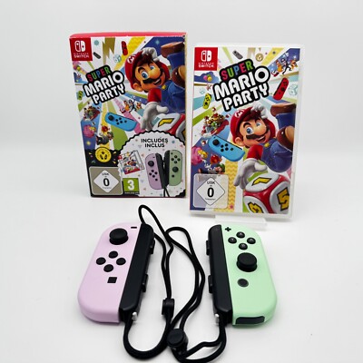 Nintendo Switch Super Mario Party + Joy-Con Set Pastell Lila / Pastell Grün