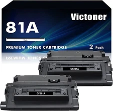 2x 81A Replacement Toner Cartridge with Chip for HP M604, M605, M606, M630