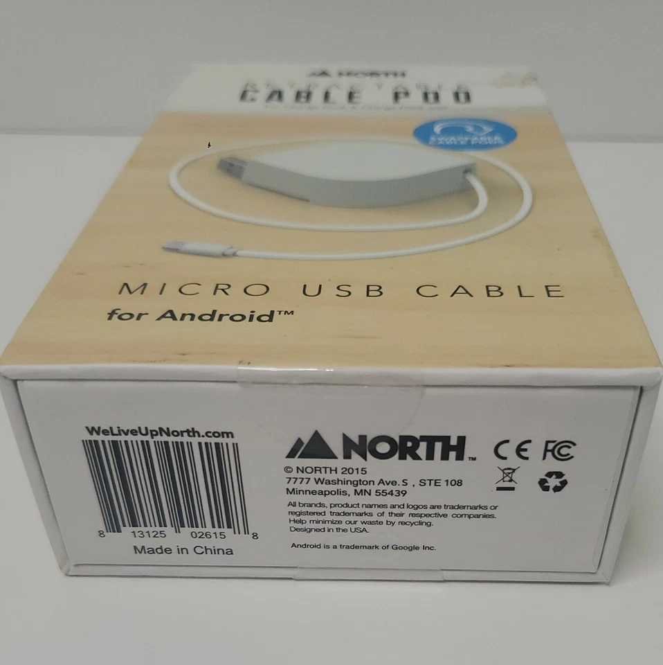 Retractable Cable Pod for charging dock Micro USB cable for Android NEW 2ft - Image 3 of 4