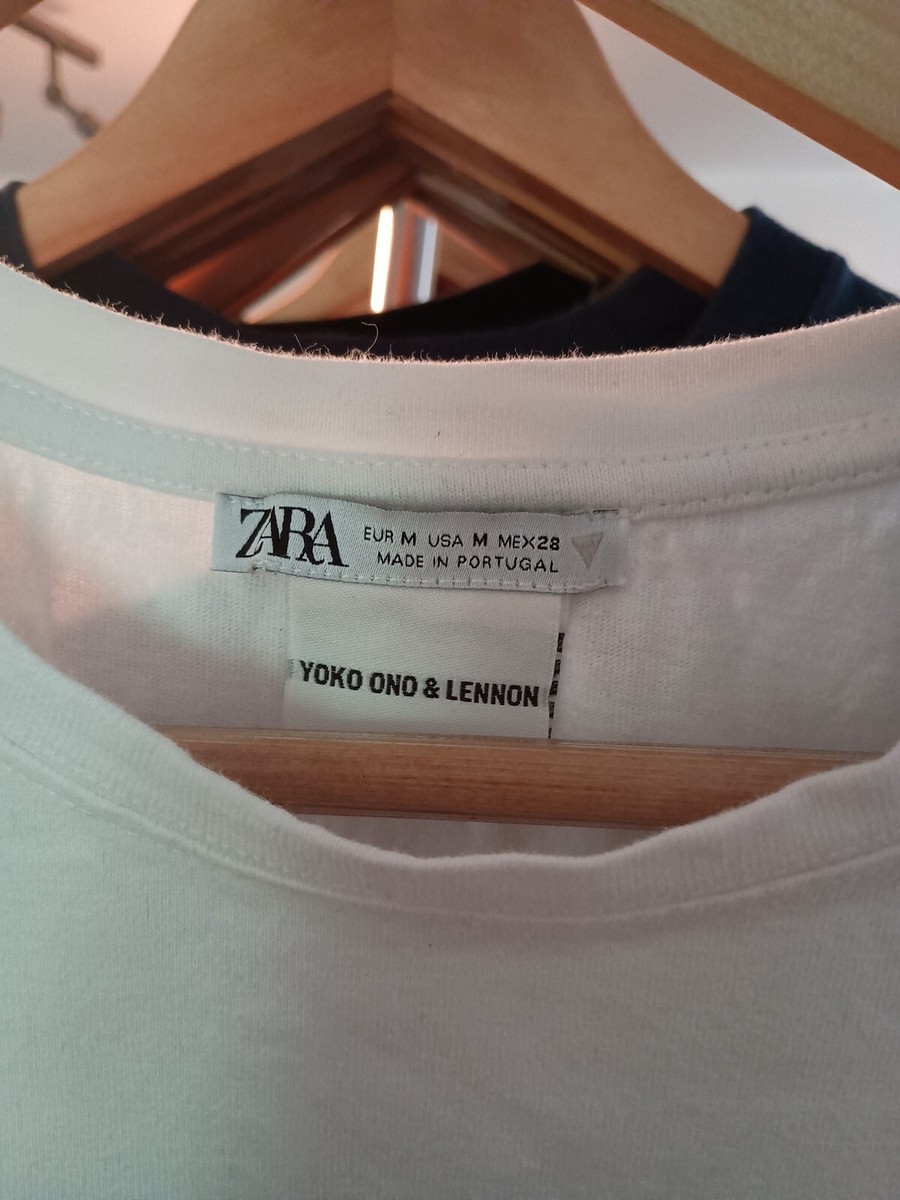 Vintage John Lennon Yoko Ono Kissing Zara T-shirt Size M