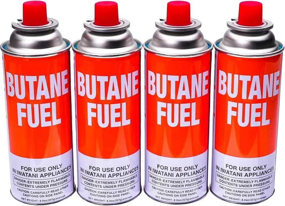 Iwatani BU-6 Butane Fuel Canister for Butane Stove & Torch Refills (4 cans)