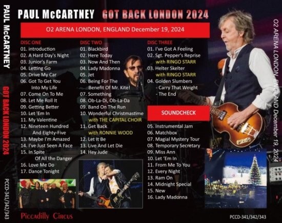 PAUL McCARTNEY GOT BACK 2024.12.19 VIP非売 Got Back 2024