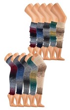 Women Long Leg Warmers Soft wool Colourful wool Polyamide blend knitted