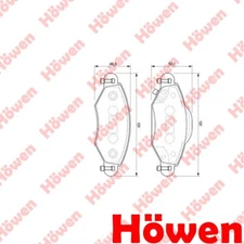 Fits Toyota Yaris 2002-2005 1.0 1.3 1.4 D Brake Pads Set Front Howen