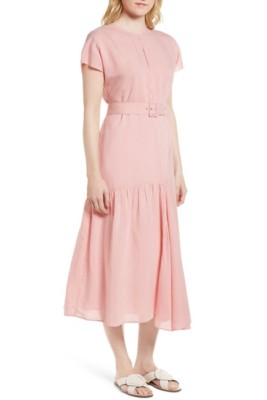 Nordstrom Signature Stripe Belted Dress (size 10)