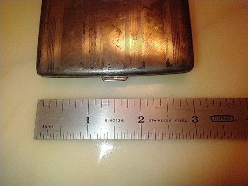 Vintage Sterlingsilber 0,925 Zigarettenetui Art Deco 90 Gramm Monogramm J.A.W. - Bild 8 von 9