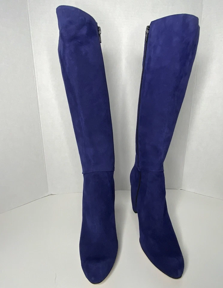 Botas Audley London Altas Gamuza Púrpura Tacón Talla ~ EUR 39/ US 8 ~ Precioso Color Foto 3 de 4