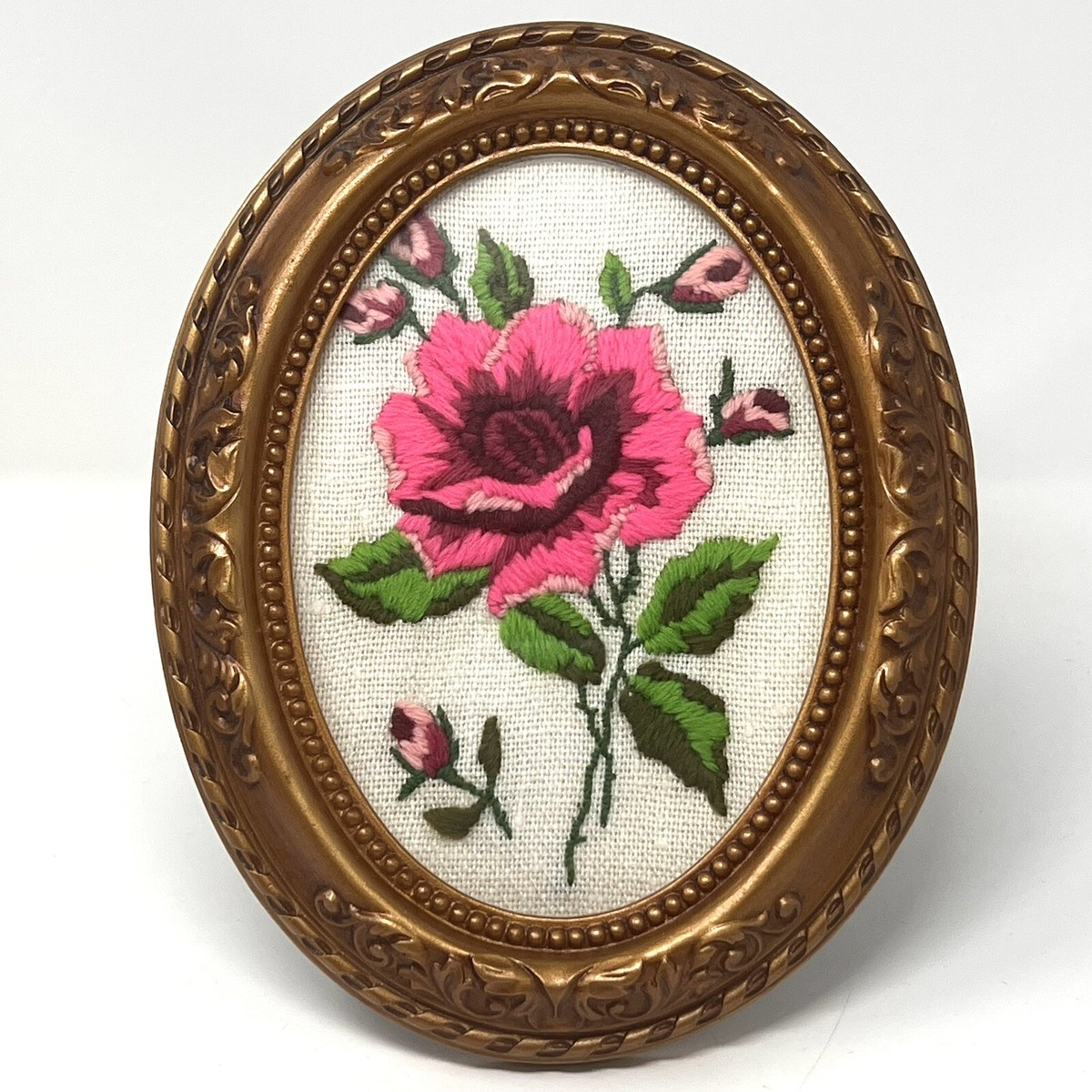 Completed Vintage Wonder Art Cross Stitchery Embroidery 