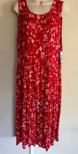 Robe Fleurie Sans Manches GLAMOUR - Taille 6 (US) - Couleurs Vives - Printemps/été - Occasion Très Bon état